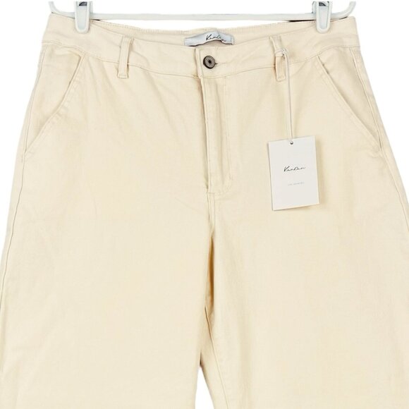 Kancan Women's Stretch Wide Leg Natural Pants Size 13/30 (34x29) High Rise NWT - Picture 3 of 11